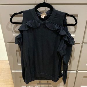 Peekaboo shoulder sweatshirt